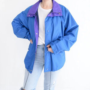 Vintage Sierra 90's Designs Blue & Purple Zip Up  Gore-Tex Jacket L Gorpcore